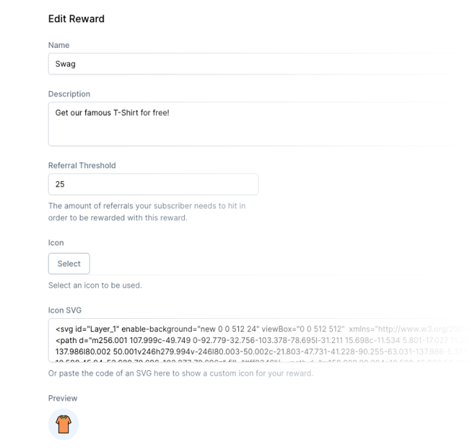 Firewards Email Referral Campaign - Edit Your Rewards