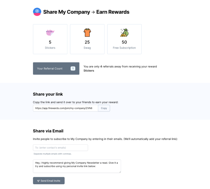 Referral Status Dashboard Example